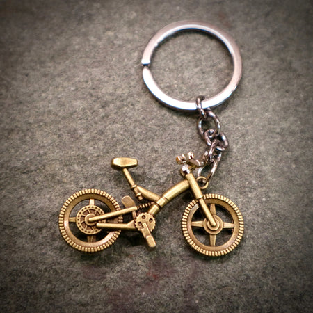 EllieBeanPrints METAL MOUNTAIN BIKE KEYRING